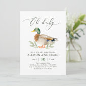 Duck Baby shower Invitation Kaart (Staand voorkant)