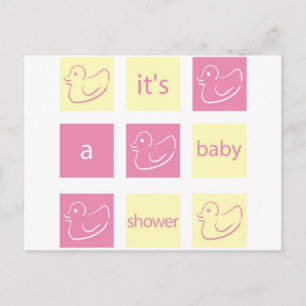 Duck Baby shower Invitation Uitnodiging Briefkaart