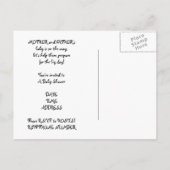 Duck Baby shower Invitation Uitnodiging Briefkaart (Achterkant)
