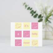 Duck Baby shower Invitation Uitnodiging Briefkaart (Staand voorkant)