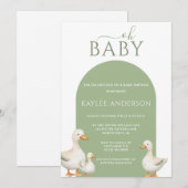Duck Baby shower Kaart (Voorkant / Achterkant)