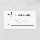 Duck Baby shower Luier Raffle Ticket Informatiekaartje (Voorkant)
