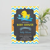 Duck baby shower party-uitnodiging kaart (Staand voorkant)