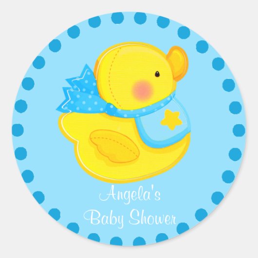 Duck Baby shower Sticker (Voorkant)