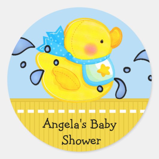 Duck Baby shower Sticker (Voorkant)
