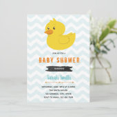 Duck baby shower verjaardagsfeestuitnodiging kaart (Staand voorkant)