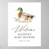 Duck Baby shower Welkomstbord Poster (Voorkant)