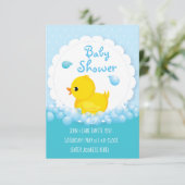 Duck Bad-tijd Baby Douche Uitnodigingen (Staand voorkant)