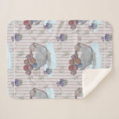 Duck Balloons Nursery Theme Baby Cloth Sherpa Blan Sherpa Deken (Voorkant (horizontaal))