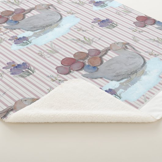 Duck Balloons Nursery Theme Baby Cloth Sherpa Deken (3/4)