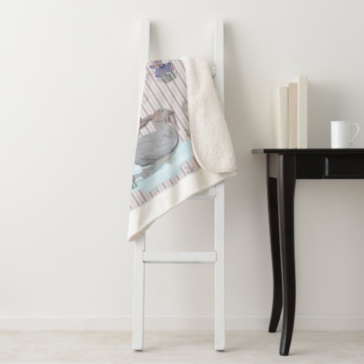 Duck Balloons Nursery Theme Baby Cloth Sherpa Deken (In situ)