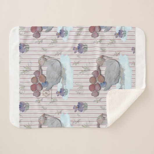 Duck Balloons Nursery Theme Baby Cloth Sherpa Deken (Voorkant (horizontaal))