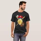 Duck Baseball Duck Lovert honkbalspeler T-shirt (Voorkant volledig)