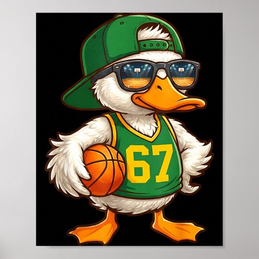 Duck Basketball 67 Gen Alpha Slang Srts Men Boys K Poster (Voorkant)