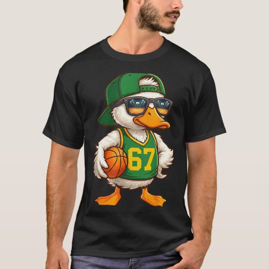 Duck Basketball 67 Gen Alpha Slang Srts Men Boys K T-shirt (Voorkant)