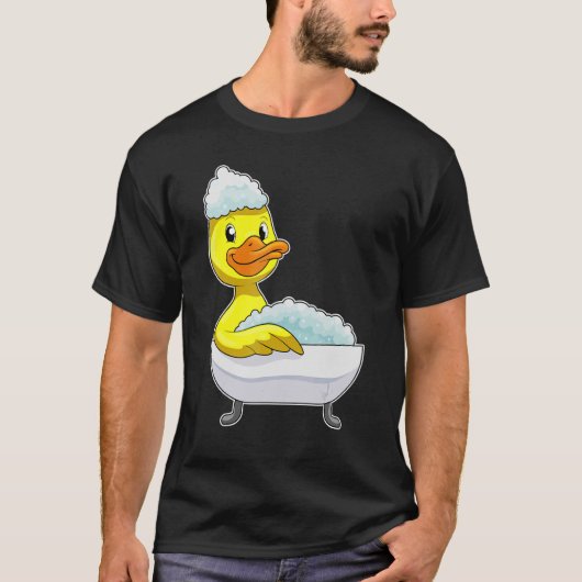 Duck Bathing Bathtub Foam T-shirt (Voorkant)
