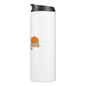 Duck Beach North Carolina Sun Palm Trees Thermosbeker (Geroteerd rechts)