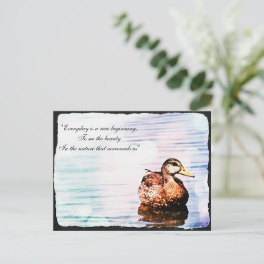 Duck Beauty Briefkaart (Staand voorkant)