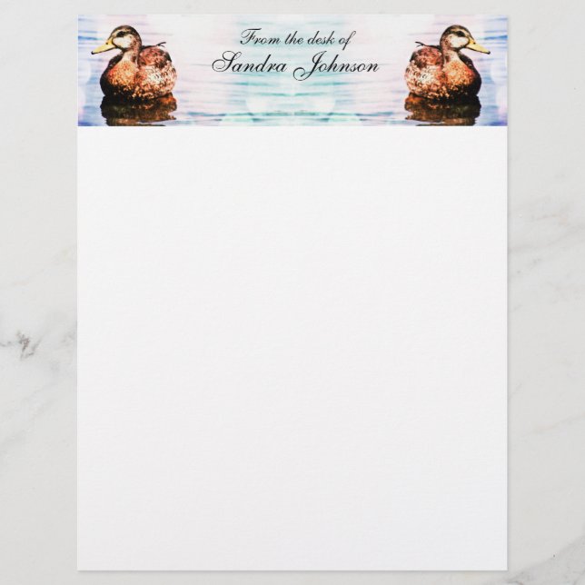 Duck Beauty Letterhead (Voorkant)