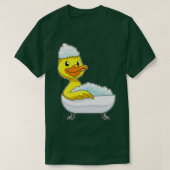 Duck bij het baden met badschuim t-shirt (Design voorkant)