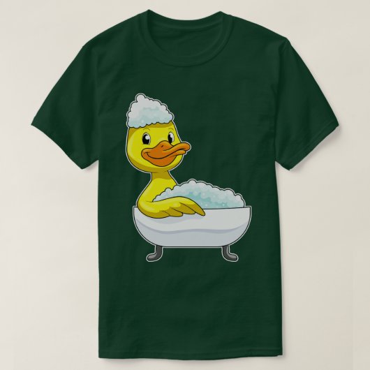 Duck bij het baden met badschuim t-shirt (Design voorkant)