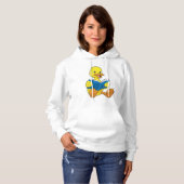 Duck bij Lezen met Boek Hoodie (Voorkant volledig)