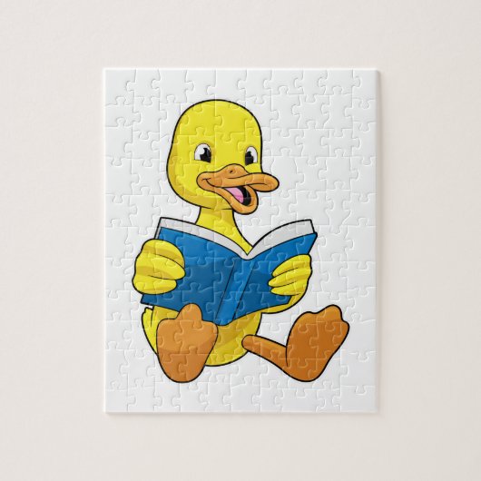 Duck bij Lezen met Boek Legpuzzel (Verticaal)