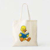 Duck bij Lezen met Boek Tote Bag (Voorkant)