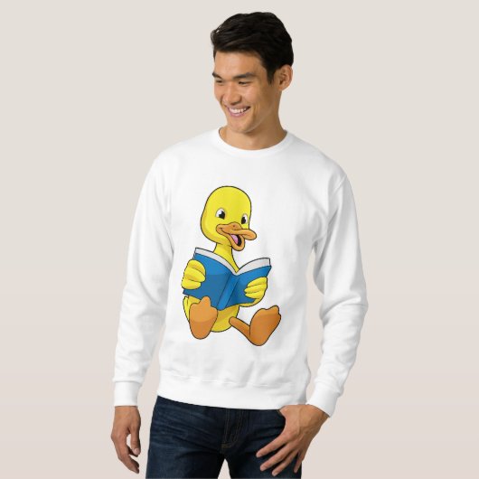 Duck bij Lezen met Boek Trui (Voorkant volledig)