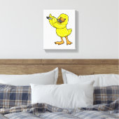 Duck bij Muziek met Flute Canvas Afdruk (Insitu (Slaapkamer))