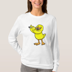 Duck bij Muziek met Flute T-shirt