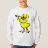 Duck bij Muziek met Flute T-shirt (Voorkant)