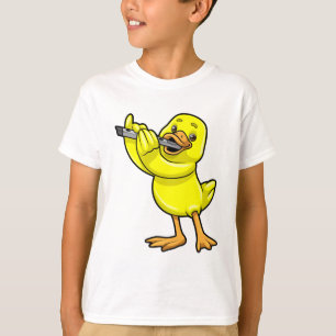 Duck bij Muziek met Flute T-shirt