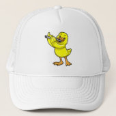 Duck bij Muziek met Flute Trucker Pet (Voorkant)