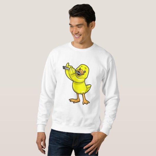 Duck bij Muziek met Flute Trui (Voorkant volledig)