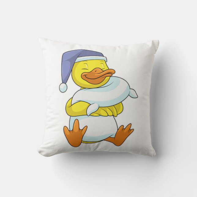 Duck bij Sleeping met Nightcap Kussen (Voorkant)