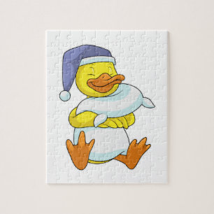 Duck bij Sleeping met Nightcap Legpuzzel