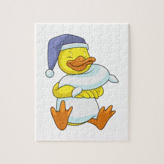 Duck bij Sleeping met Nightcap Legpuzzel (Verticaal)