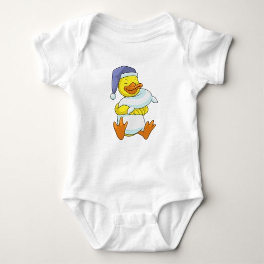 Duck bij Sleeping met Nightcap Romper (Voorkant)