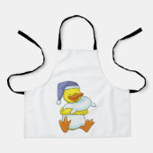 Duck bij Sleeping met Nightcap Schort (Voorkant)
