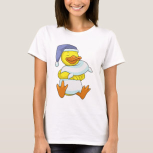 Duck bij Sleeping met Nightcap T-shirt