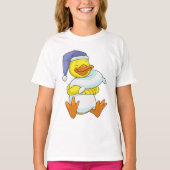 Duck bij Sleeping met Nightcap T-shirt (Voorkant)