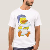 Duck bij Sleeping met Nightcap T-shirt (Voorkant)