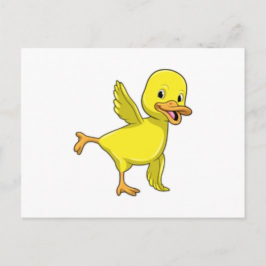 Duck bij Yoga Stretching Briefkaart (Voorkant)