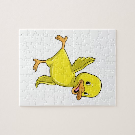 Duck bij Yoga Stretching Legpuzzel (Horizontaal)