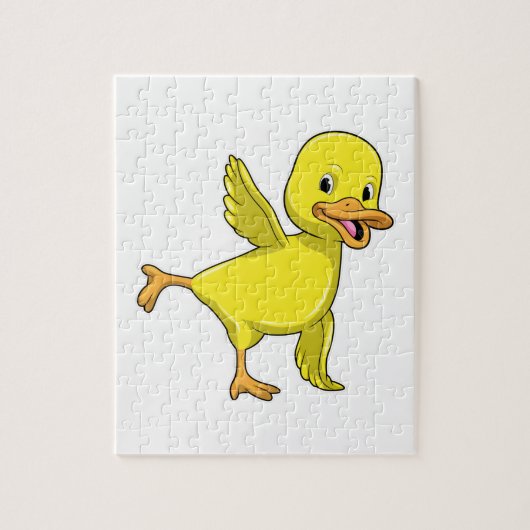 Duck bij Yoga Stretching Legpuzzel (Verticaal)