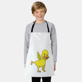 Duck bij Yoga Stretching Schort (Gedragen)