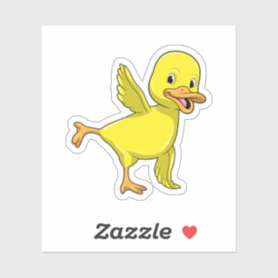 Duck bij Yoga Stretching Sticker