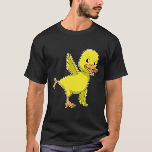 Duck bij Yoga Stretching T-shirt (Voorkant)
