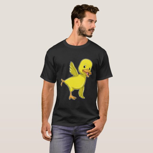 Duck bij Yoga Stretching T-shirt (Voorkant volledig)